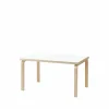 Clearance Artek Aalto 82B matbord Vit laminat-Björkben