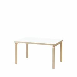 Clearance Artek Aalto 82B matbord Vit laminat-Björkben