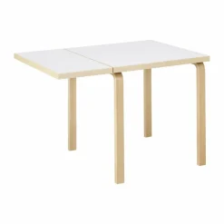 Artek Aalto Table foldable DL81C matbord Top IKI white HPL-natural lacquered