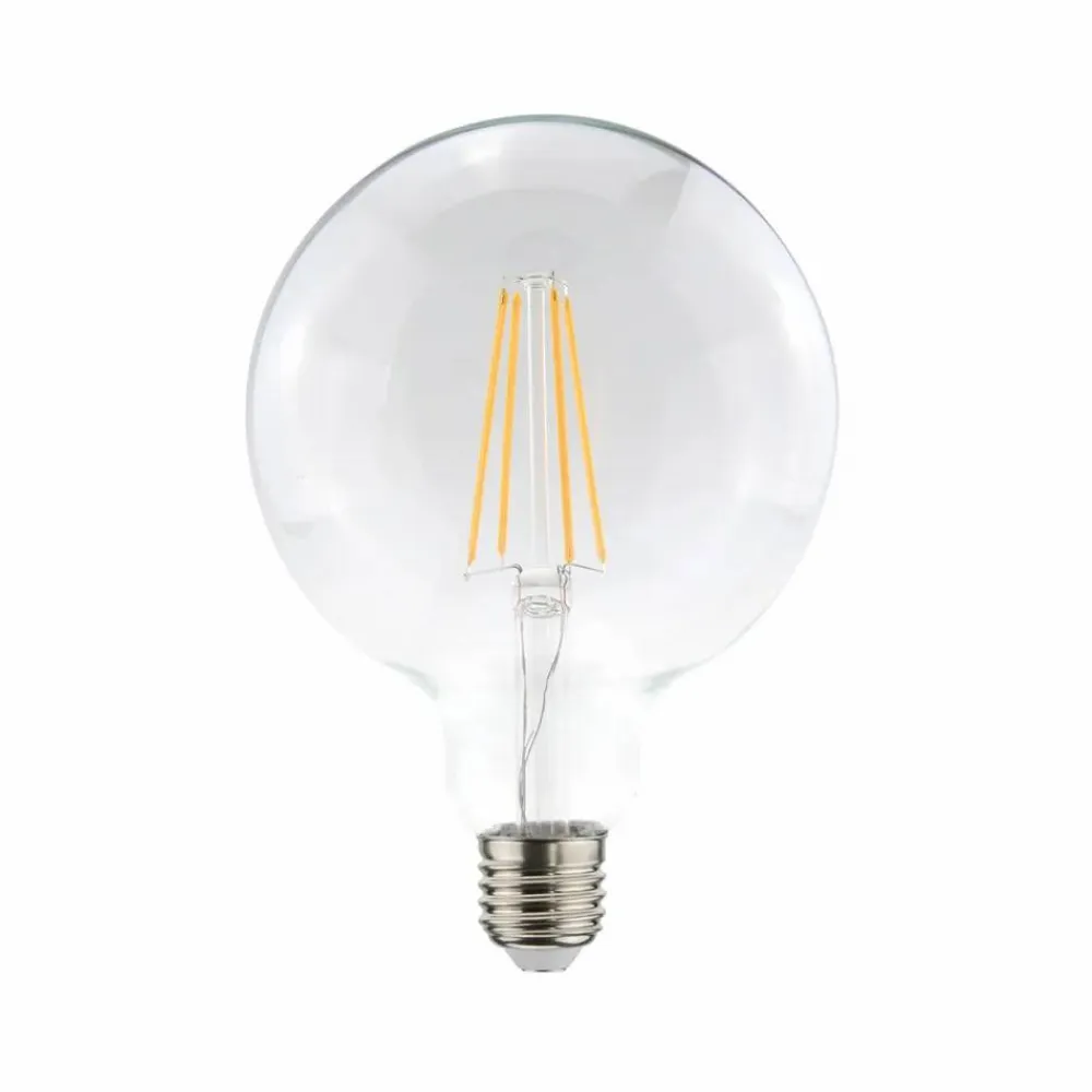 Airam Filament LED-glob 125mm ljuskälla Klar-dimbar-4-filament e27-5w