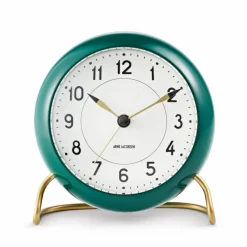 Arne Jacobsen Clocks AJ Station bordsklocka grön grön