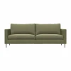 Fogia Alex High 2 5-sits soffa Tyg Hiro Lightgreen-aluminiumben