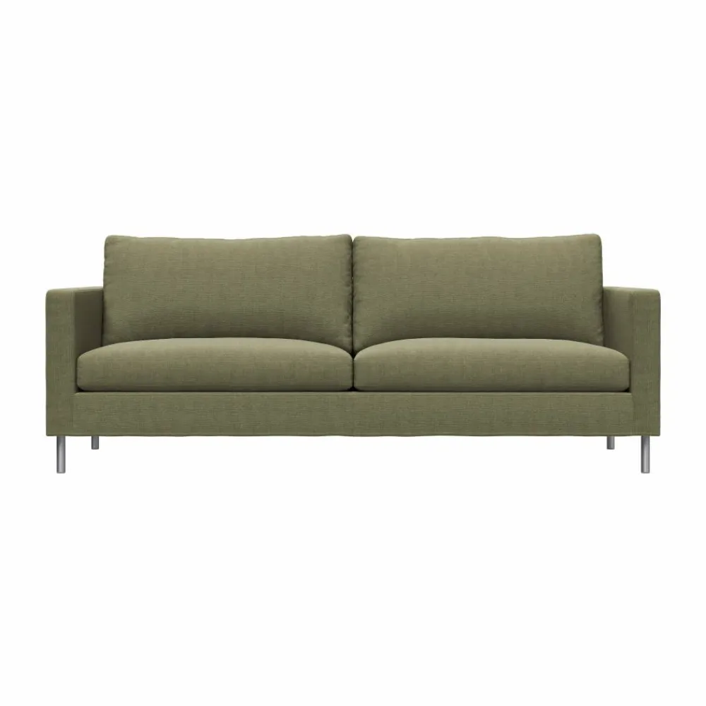 Fogia Alex High 2 5-sits soffa Tyg Hiro Lightgreen-aluminiumben