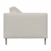 Outlet Fogia Alex High 2 5-sits soffa Tyg Hiro White-aluminiumben