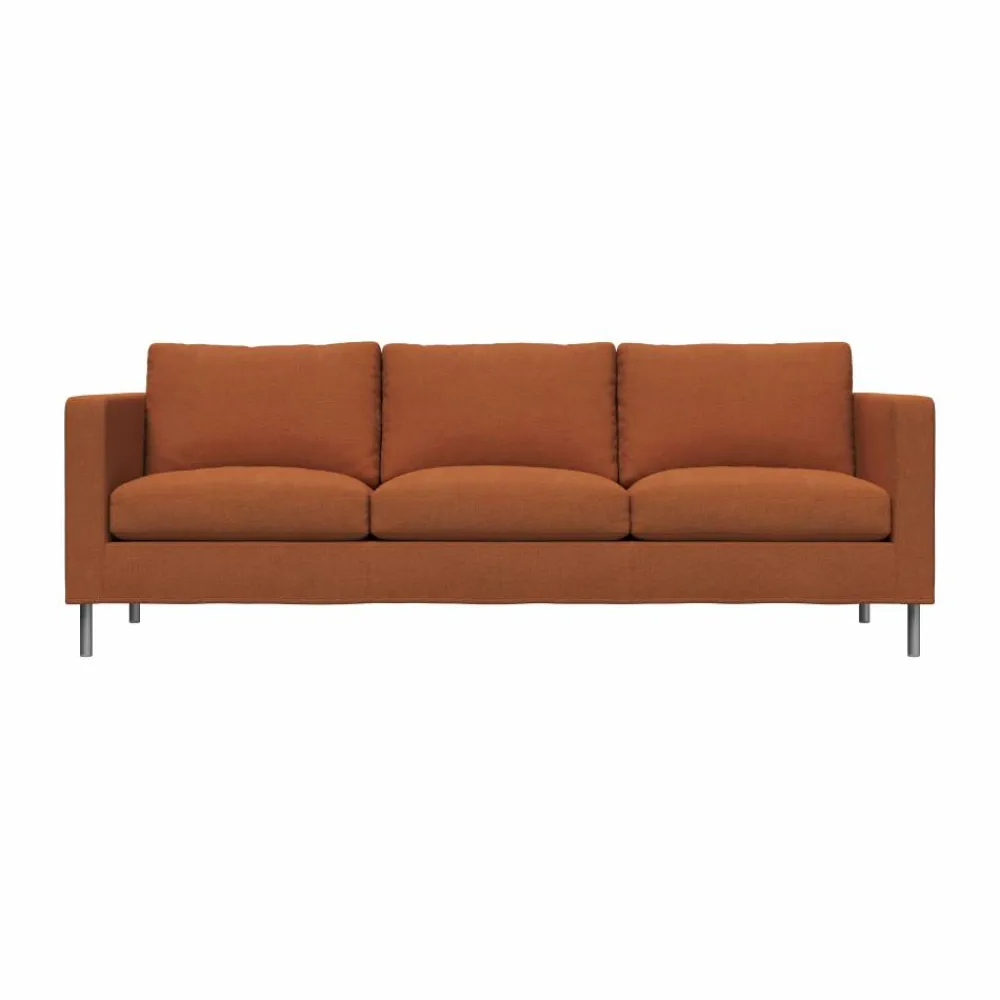 Fogia Alex 3-sits soffa Tyg Hiro Rustred-aluminiumben