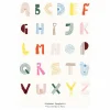 Barn Paper Collective Alphabet Spaghetti ENG Multi-colour poster 50x70 cm
