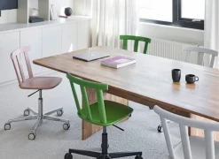 Stolab Alt stol snurrstativ klädd sits björk Vidar 4 633 pink-malva 27