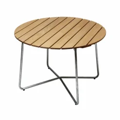 Grythyttan Stålmöbler 9A matbord Oljad ek Ø100 cm