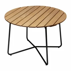 Best Grythyttan Stålmöbler 9A matbord Oljad ek-svart Ø100 cm