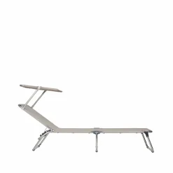 Discount Fiam Amigo Top solsäng Textaline taupe-aluminium-sunroof