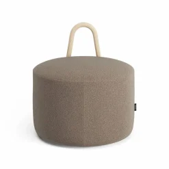 Swedese Amstelle puff mellan med hjul ek naturlack Main Line Flax 23