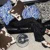 New Byon Anima kudde M 50x50 cm Zebra-blå