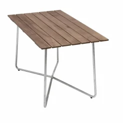 Clearance Grythyttan Stålmöbler B25A bord Teak-varmförzinkat stativ