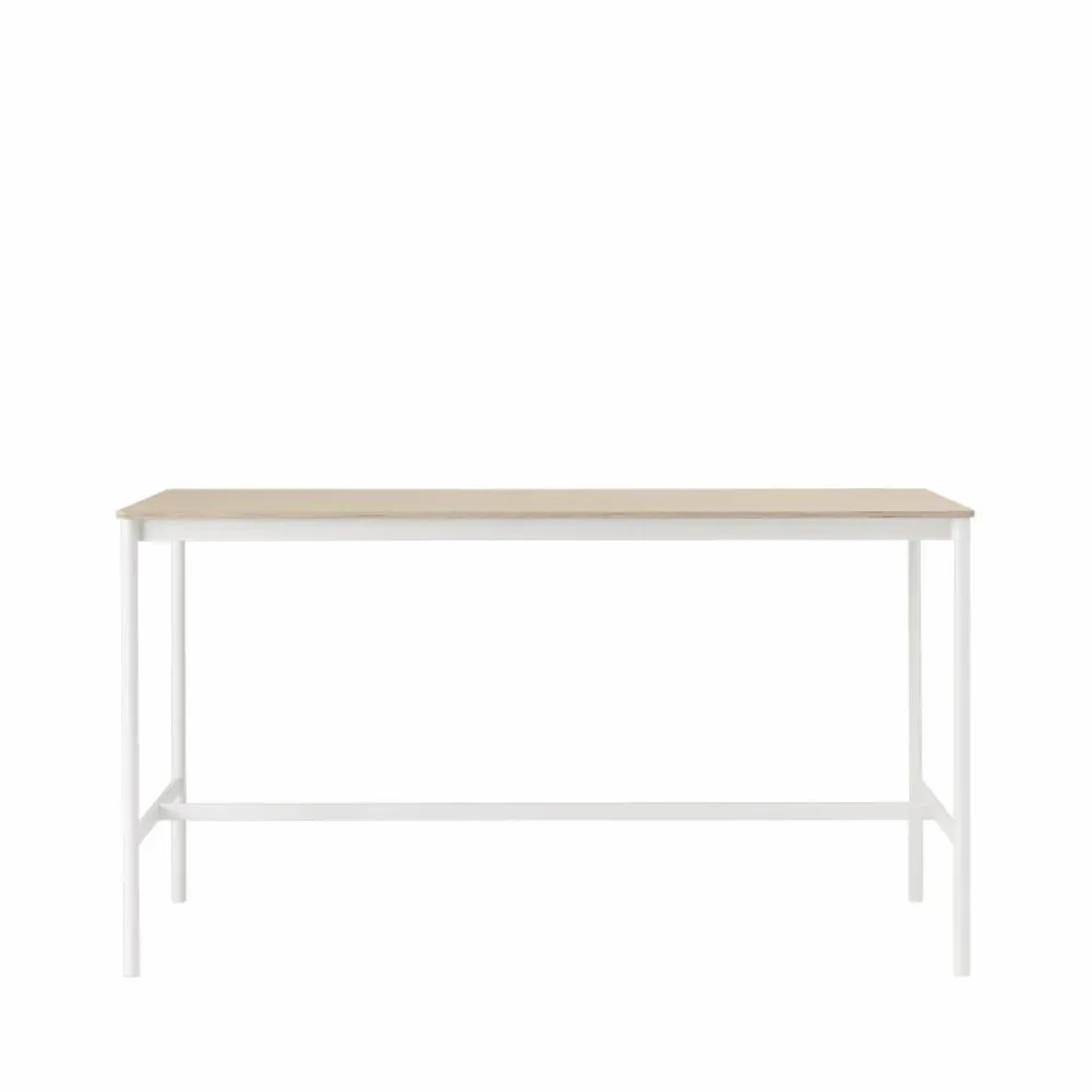Muuto Base High barbord oak vitt stativ plywoodkant b85 l190 h105