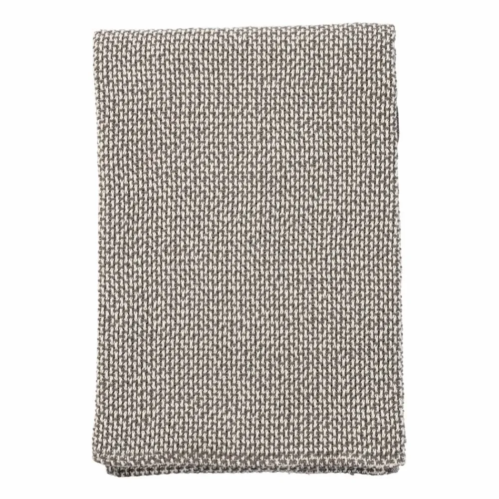 Clearance Klippan Yllefabrik Basket bomullsfilt 130x180 cm Grå