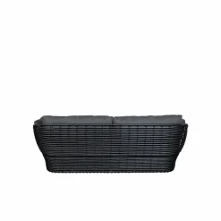 Cane-line Basket Soffa 2-sits Graphic grey grå dynor