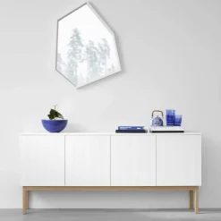 New A2 Beam sideboard ljusgrå stativ i oljad ek