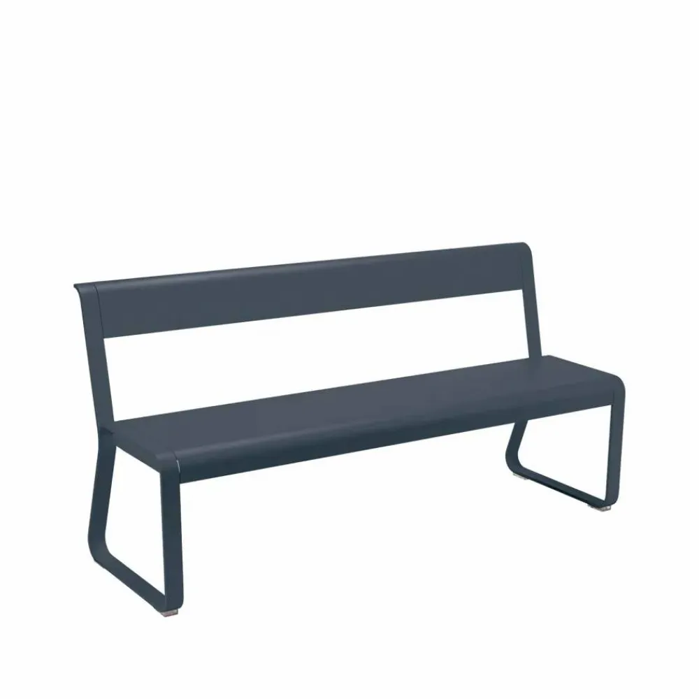 Outlet Fermob Bellevie bänk med ryggstöd Anthracite (grå)