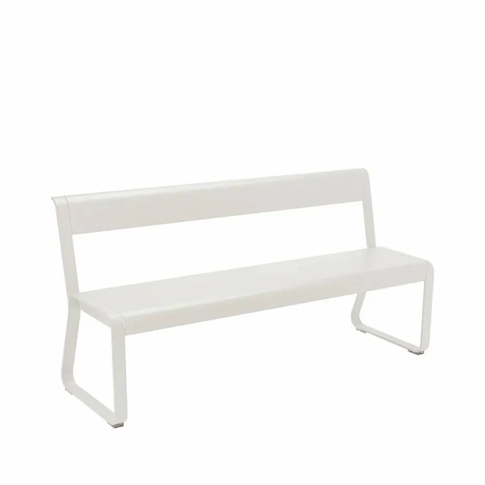 Best Fermob Bellevie bänk med ryggstöd Clay grey (grå)