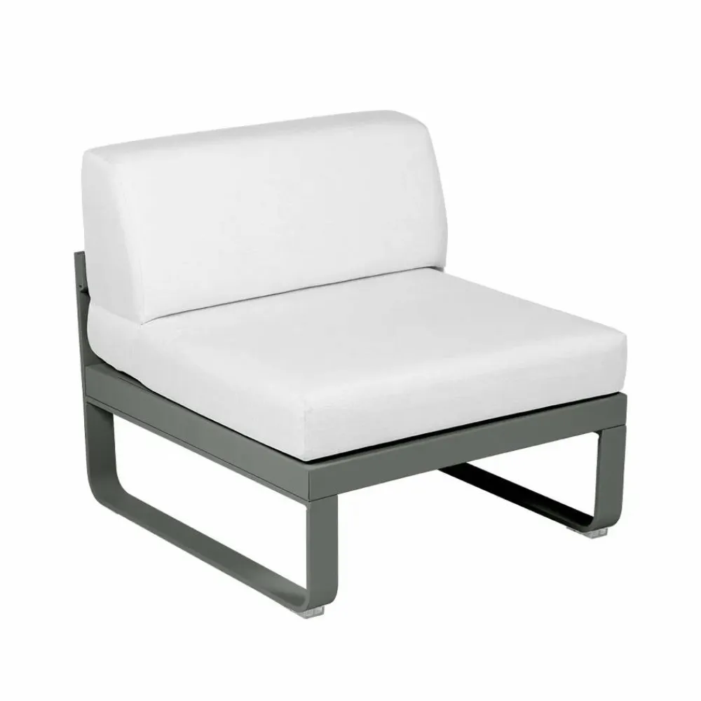 Fermob Bellevie Central modulsoffa Rosemary (grön)-off-white dyna-1-sits