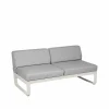 Fermob Bellevie Central modulsoffa 2-sits Clay grey (grå) flannel grey dyna