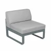 Fermob Bellevie Central modulsoffa Storm grey (grå) flannel grey dyna 1-sits