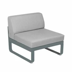 Fermob Bellevie Central modulsoffa Storm grey (grå) flannel grey dyna 1-sits