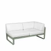 Outlet Fermob Bellevie Corner modulsoffa 2-sits Cactus (grön) offwhite dyna höger