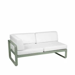 Fermob Bellevie Corner modulsoffa 2-sits Cactus (grön) offwhite dyna vänster