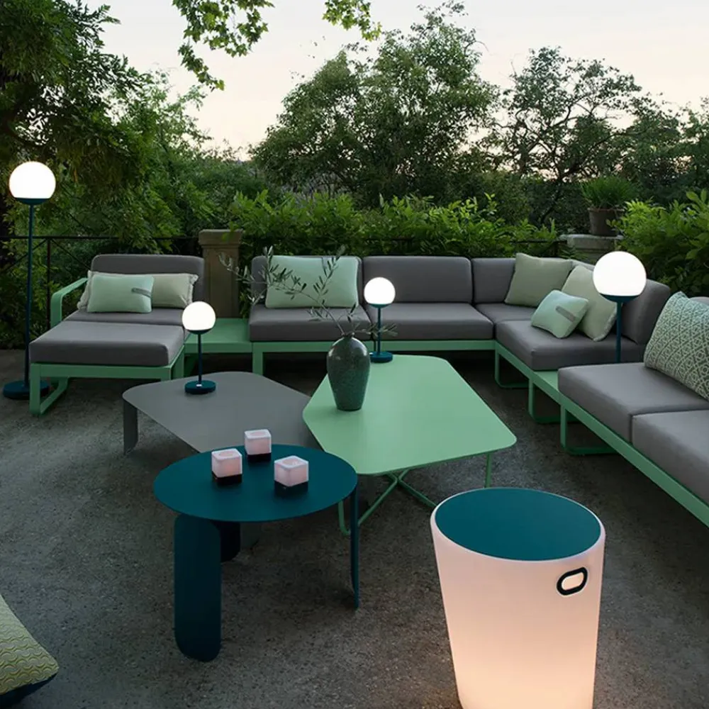 Fermob Bellevie Corner modulsoffa 2-sits Cotton white (vit) flannel grey dyna höger