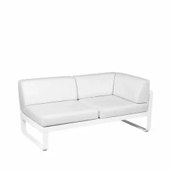 Fermob Bellevie Corner modulsoffa 2-sits Cotton white (vit) offwhite dyna höger