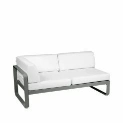 Fermob Bellevie Corner modulsoffa 2-sits Rosemary (grön) offwhite dyna vänster