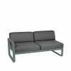 Fermob Bellevie Left modulsoffa 2-sits Storm grey (grå) graphite grey dyna