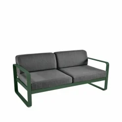 Fermob Bellevie 2-sits soffa Cedar green (grön) graphite grey dyna