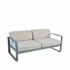 Fermob Bellevie 2-sits soffa Storm grey (grå) flannel grey dyna