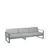 Discount Fermob Bellevie soffa 3-sits Storm grey (grå) flannel grey dyna