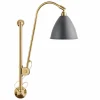 Discount GUBI Bestlite BL5 vägglampa Grå-mässing
