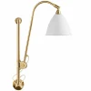 GUBI Bestlite BL5 vägglampa Matt vit-mässing