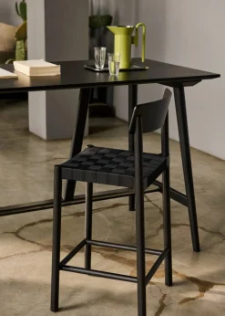 &Tradition Betty TK15 Bar Chair barstol 75 cm Svartlackad ask-svart lin