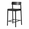 &Tradition Betty TK14 Counter Chair barstol 65 cm Noble svart läder-svartlackad ask