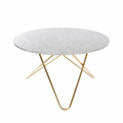 OX Denmarq Big O Table matbord Marmor carrara mässingsstativ
