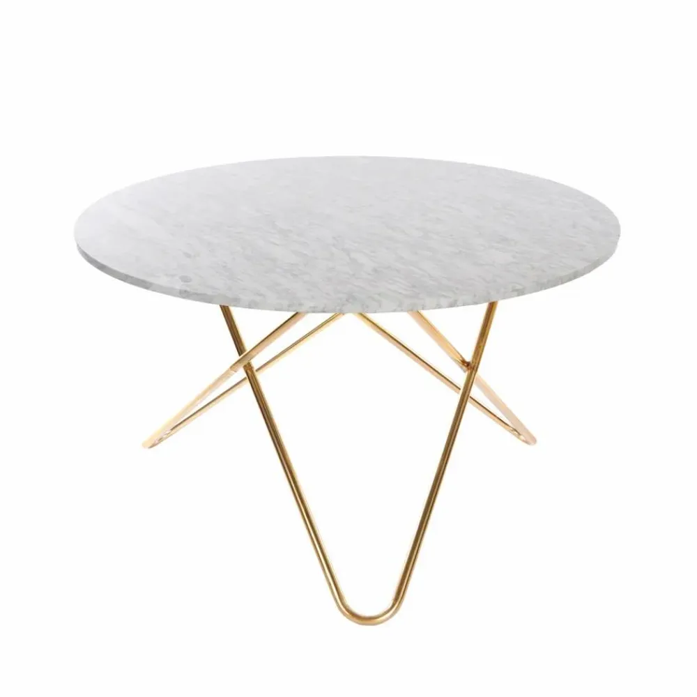 OX Denmarq Big O Table matbord Marmor carrara mässingsstativ