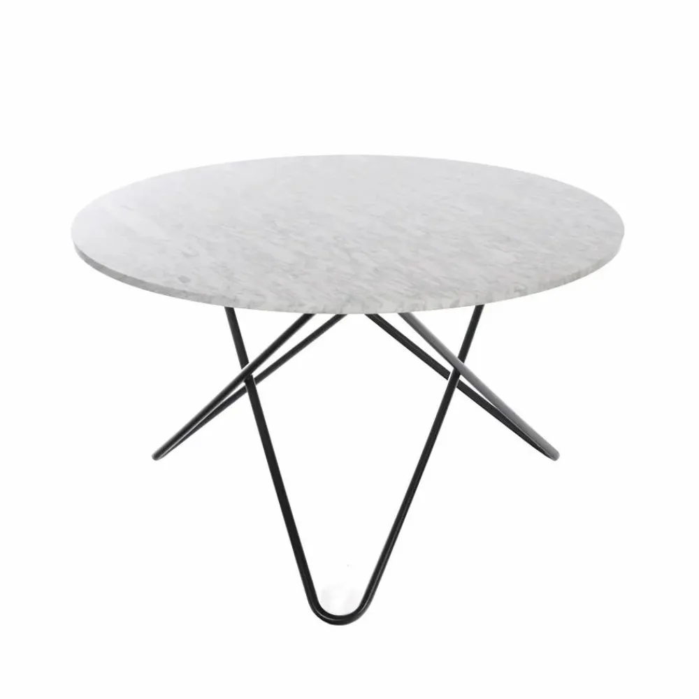 Discount OX Denmarq Big O Table matbord Marmor carrara svart stativ