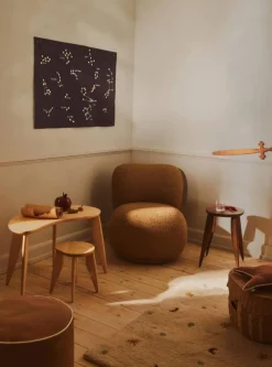 Discount Ferm Living Billow sittpuff Tan Ø40x34 cm