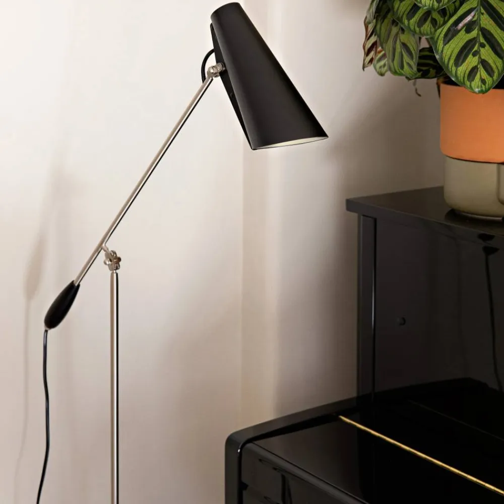 New Northern Birdy golvlampa Black-steel
