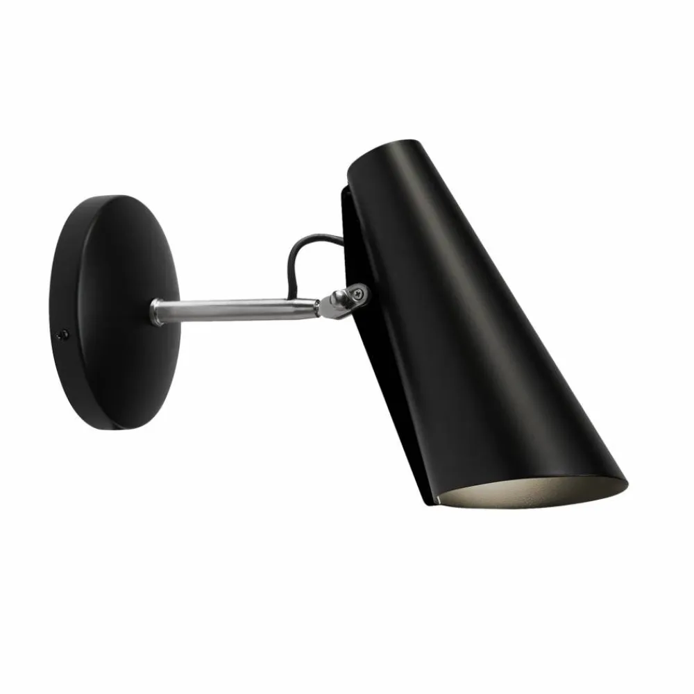 Northern Birdy vägglampa kort Black-steel