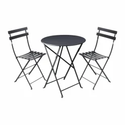 Fermob Bistro matgrupp 2 stolar Ø60 cm anthracite