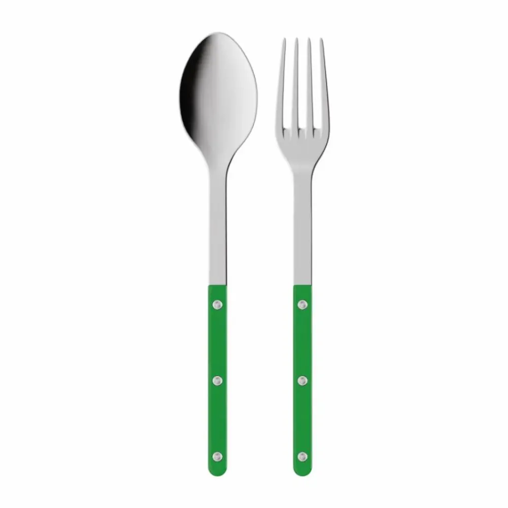 SABRE Paris Bistrot solid serveringsbestick 2 delar Garden green
