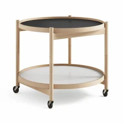 Brdr. Krüger Bølling Tray Table model 60 rullbord base oljat bokstativ