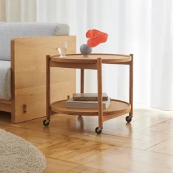 Discount Brdr. Krüger Bølling Tray Table model 60 rullbord clay oljat valnötsstativ